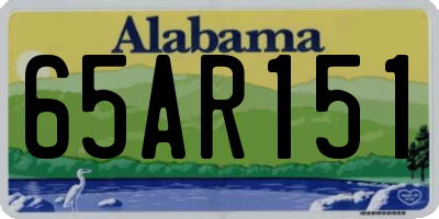 AL license plate 65AR151