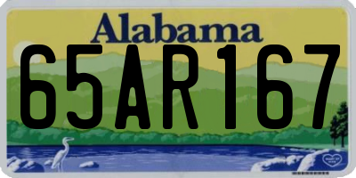 AL license plate 65AR167