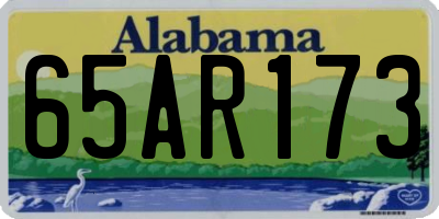 AL license plate 65AR173