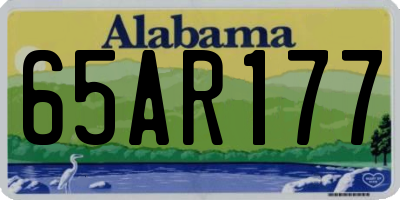 AL license plate 65AR177