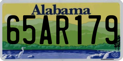 AL license plate 65AR179