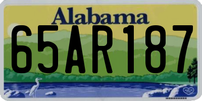 AL license plate 65AR187