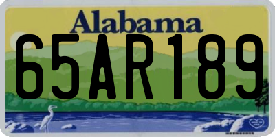 AL license plate 65AR189
