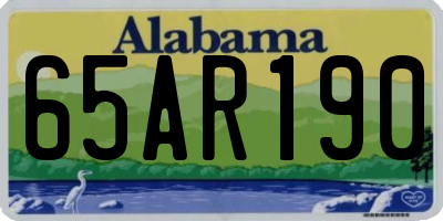 AL license plate 65AR190