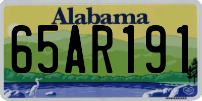 AL license plate 65AR191