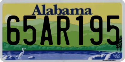 AL license plate 65AR195