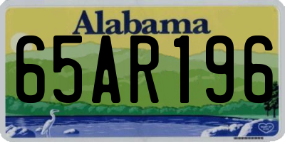 AL license plate 65AR196