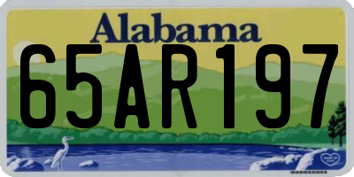 AL license plate 65AR197