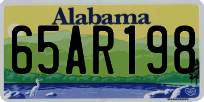 AL license plate 65AR198