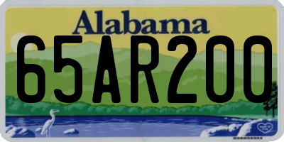 AL license plate 65AR200