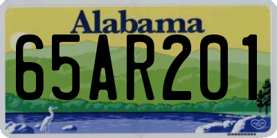 AL license plate 65AR201