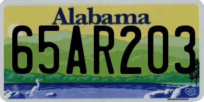 AL license plate 65AR203