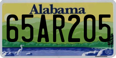 AL license plate 65AR205