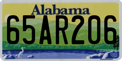 AL license plate 65AR206