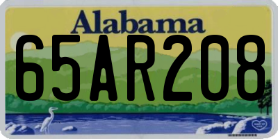 AL license plate 65AR208