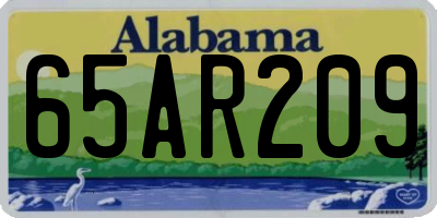 AL license plate 65AR209