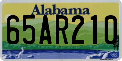 AL license plate 65AR210