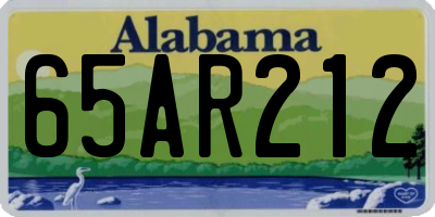 AL license plate 65AR212