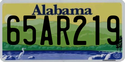 AL license plate 65AR219