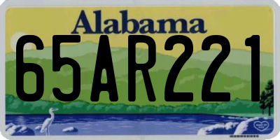 AL license plate 65AR221