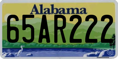 AL license plate 65AR222