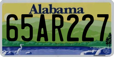 AL license plate 65AR227