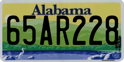 AL license plate 65AR228