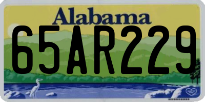AL license plate 65AR229