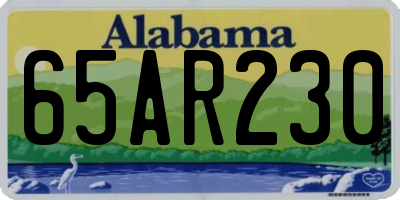 AL license plate 65AR230