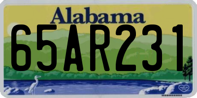 AL license plate 65AR231