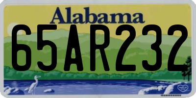 AL license plate 65AR232