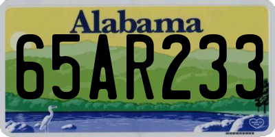 AL license plate 65AR233