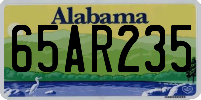 AL license plate 65AR235