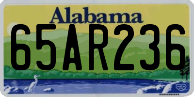 AL license plate 65AR236