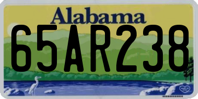 AL license plate 65AR238