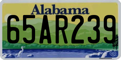 AL license plate 65AR239