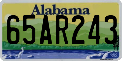 AL license plate 65AR243
