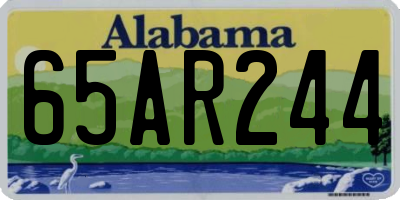AL license plate 65AR244