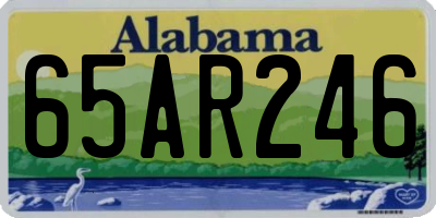 AL license plate 65AR246