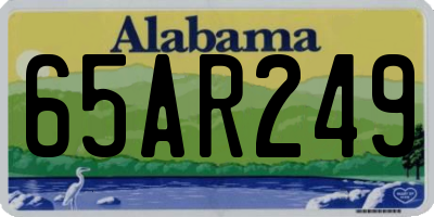 AL license plate 65AR249