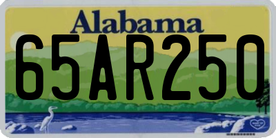 AL license plate 65AR250