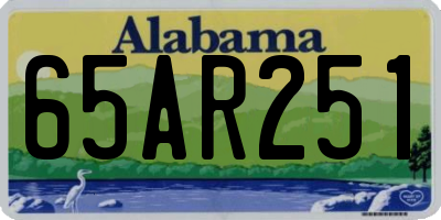 AL license plate 65AR251