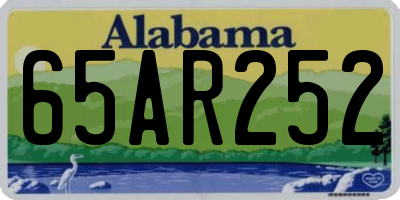 AL license plate 65AR252