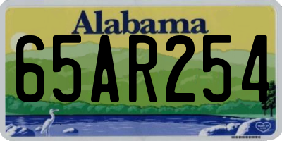 AL license plate 65AR254