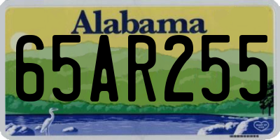 AL license plate 65AR255