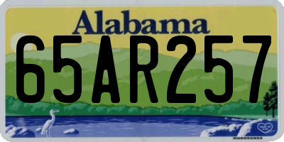AL license plate 65AR257