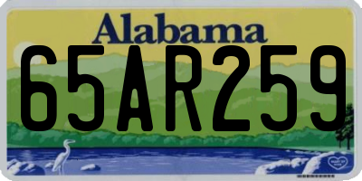 AL license plate 65AR259