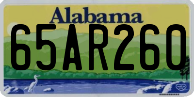 AL license plate 65AR260