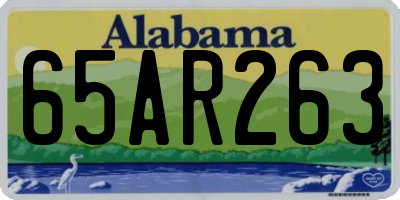AL license plate 65AR263