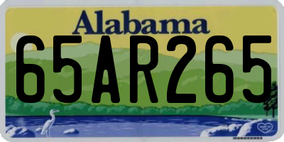 AL license plate 65AR265